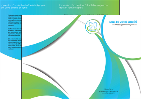 imprimer depliant 2 volets  4 pages  dentiste dents dentiste dentier MIDBE30795