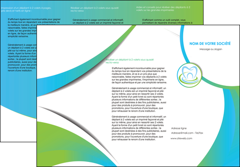 exemple depliant 3 volets  6 pages  dentiste dents dentiste dentier MIDBE30801