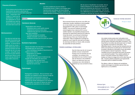 exemple depliant 3 volets  6 pages  dentiste dents dentiste dentier MFLUOO30829