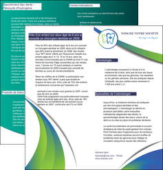 maquette en ligne a personnaliser depliant 2 volets  4 pages  dentiste dents dentiste dentier MFLUOO30835