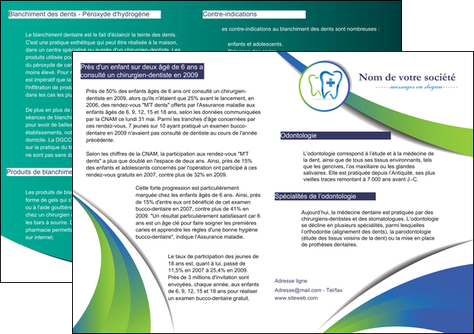 modele en ligne depliant 2 volets  4 pages  dentiste dents dentiste dentier MFLUOO30847