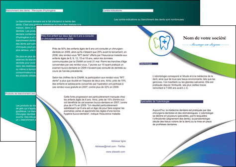 exemple depliant 2 volets  4 pages  dentiste dents dentiste dentier MFLUOO30851