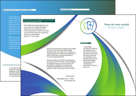 modele en ligne depliant 2 volets  4 pages  dentiste dents dentiste dentier MIDBE30855