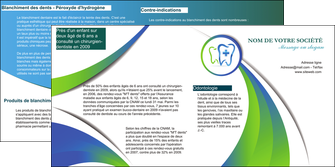 faire depliant 2 volets  4 pages  dentiste dents dentiste dentier MLGI30857