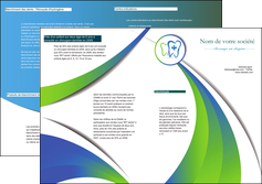 personnaliser modele de depliant 2 volets  4 pages  dentiste dents dentiste dentier MLGI30859