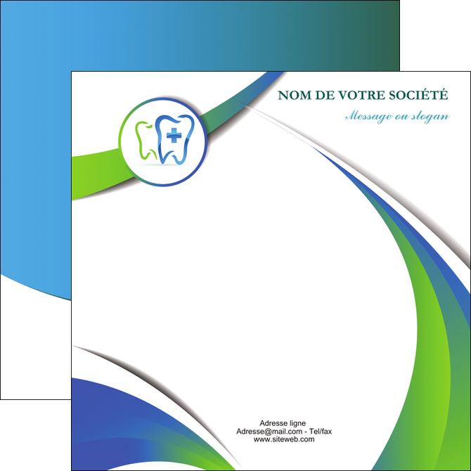 personnaliser modele de flyers dentiste dents dentiste dentier MIDBE30863
