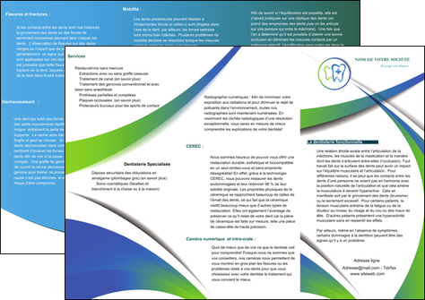 creer modele en ligne depliant 3 volets  6 pages  dentiste dents dentiste dentier MIDBE30867