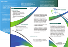 personnaliser modele de depliant 3 volets  6 pages  dentiste dents dentiste dentier MLGI30883