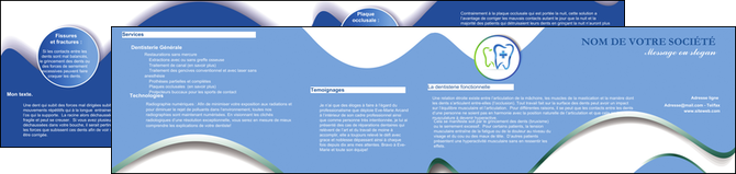 faire modele a imprimer depliant 2 volets  4 pages  dentiste dents dentiste dentier MIDBE30897