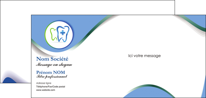 imprimerie carte de correspondance dentiste dents dentiste dentier MIDBE30903