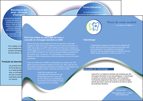 faire modele a imprimer depliant 2 volets  4 pages  dentiste dents dentiste dentier MIDBE30909