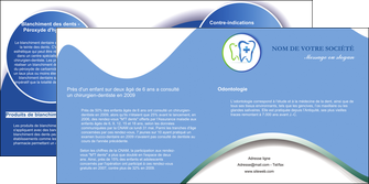 personnaliser modele de depliant 2 volets  4 pages  dentiste dents dentiste dentier MIDBE30911