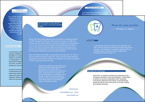 exemple depliant 2 volets  4 pages  dentiste dents dentiste dentier MIDBE30913