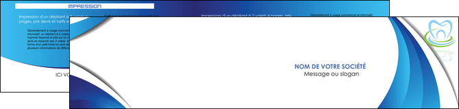maquette en ligne a personnaliser depliant 2 volets  4 pages  dentiste dents dentiste dentier MIDBE30969