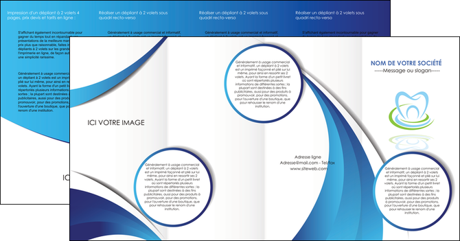 creation graphique en ligne depliant 4 volets  8 pages  dentiste dents dentiste dentier MIDBE30977