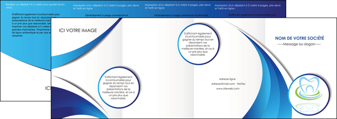 modele depliant 4 volets  8 pages  dentiste dents dentiste dentier MIDBE30983