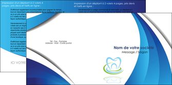 personnaliser modele de depliant 2 volets  4 pages  dentiste dents dentiste dentier MLGI30995