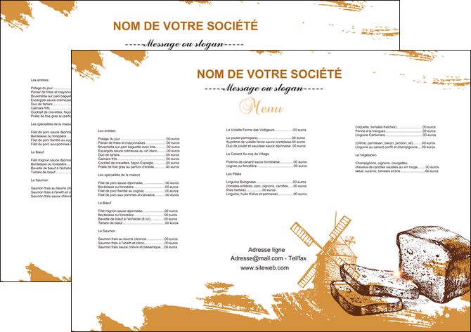 imprimerie set de table boulangerie pains boulangerie boulanger MIDLU31299