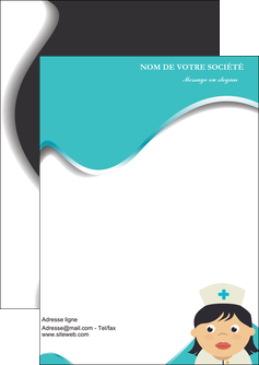 personnaliser modele de flyers infirmier infirmiere infirmiere infirmerie blouse MIDBE31347