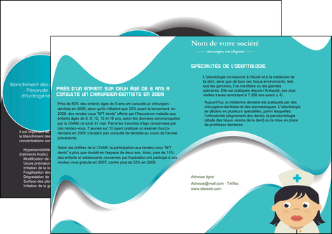 imprimer depliant 2 volets  4 pages  infirmier infirmiere infirmiere infirmerie blouse MIDBE31355