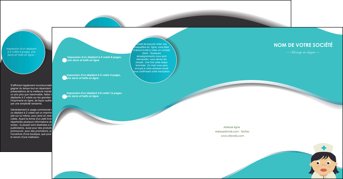 cree depliant 4 volets  8 pages  infirmier infirmiere infirmiere infirmerie blouse MIDBE31363