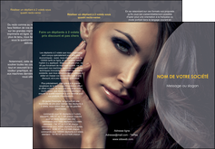 imprimer depliant 3 volets  6 pages  cosmetique beaute bien etre coiffure MIFCH31375