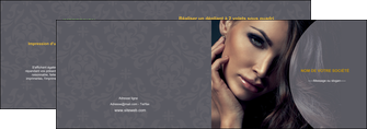 faire modele a imprimer depliant 2 volets  4 pages  cosmetique beaute bien etre coiffure MIFCH31387