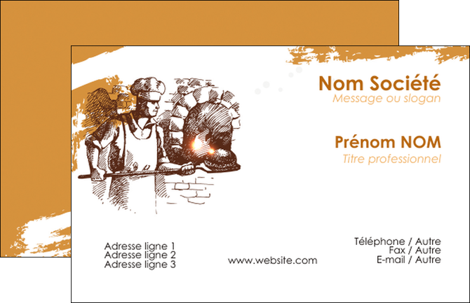 realiser carte de visite boulangerie pains boulangerie boulanger MID31403
