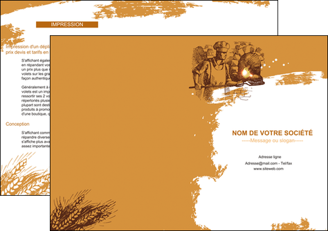 exemple depliant 2 volets  4 pages  boulangerie pains boulangerie boulanger MID31405