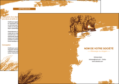 exemple depliant 2 volets  4 pages  boulangerie pains boulangerie boulanger MIDLU31405