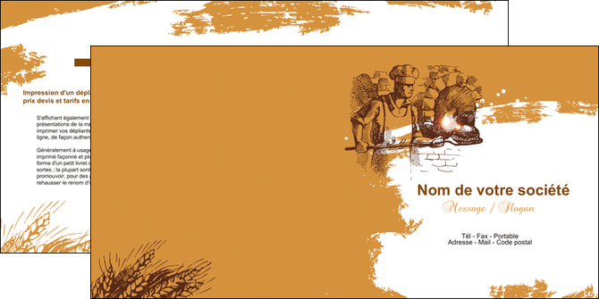 modele en ligne depliant 2 volets  4 pages  boulangerie pains boulangerie boulanger MID31421