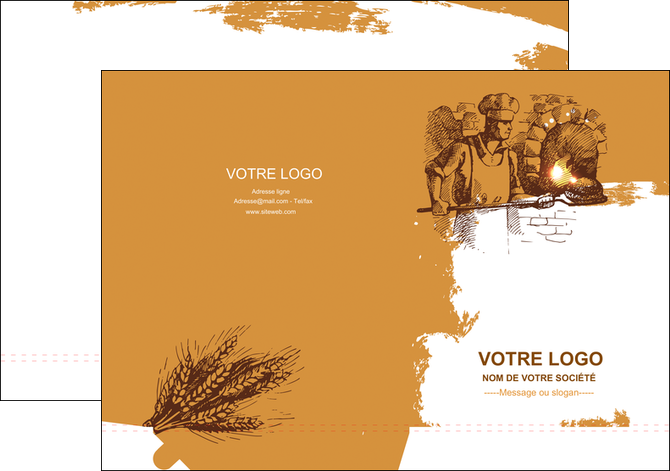 personnaliser modele de pochette a rabat boulangerie pains boulangerie boulanger MIFLU31433