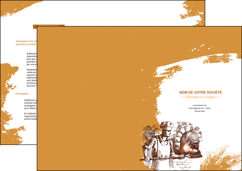 impression depliant 2 volets  4 pages  boulangerie pains boulangerie boulanger MID31435