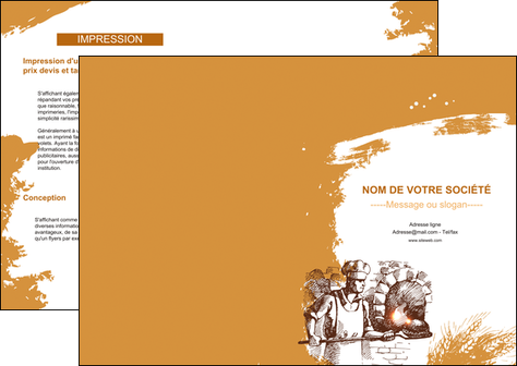 realiser depliant 2 volets  4 pages  boulangerie pains boulangerie boulanger MID31439