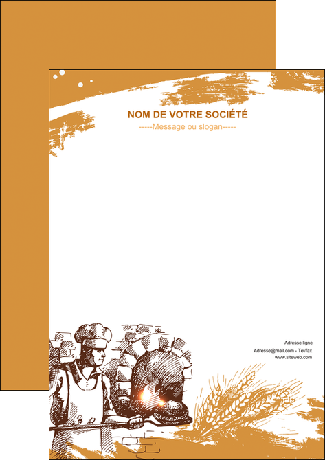 personnaliser modele de affiche boulangerie pains boulangerie boulanger MID31447