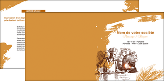 maquette en ligne a personnaliser depliant 2 volets  4 pages  boulangerie pains boulangerie boulanger MID31455