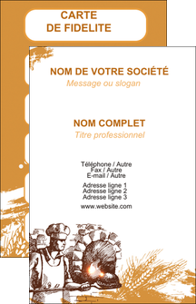 imprimer carte de visite boulangerie pains boulangerie boulanger MID31457