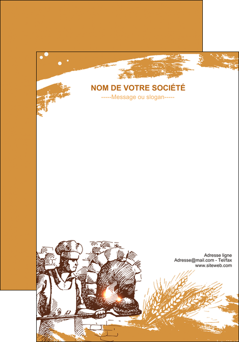 personnaliser maquette affiche boulangerie pains boulangerie boulanger MID31463