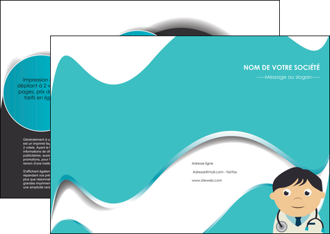 imprimerie depliant 2 volets  4 pages  chirurgien docteur soin soin medical MIDBE31483