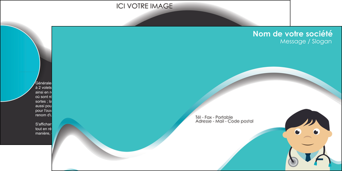 cree depliant 2 volets  4 pages  chirurgien docteur soin soin medical MIDBE31495