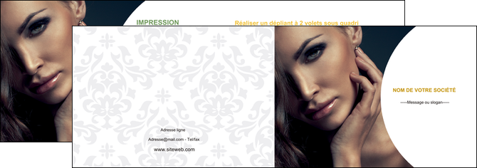 imprimerie depliant 2 volets  4 pages  centre esthetique  beaute bien etre coiffure MLIGCH31521