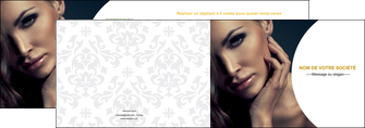 faire depliant 2 volets  4 pages  centre esthetique  beaute bien etre coiffure MLIGCH31523