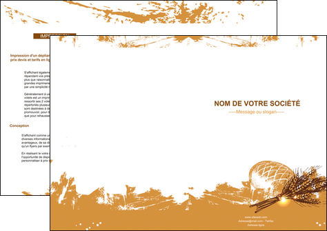 faire depliant 2 volets  4 pages  boulangerie pains boulangerie boulanger MLIG31537