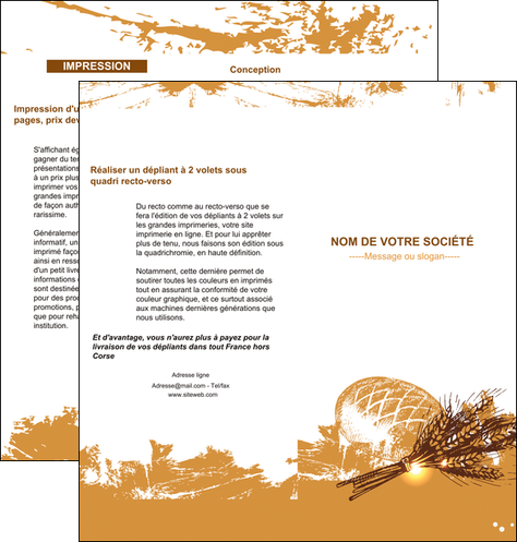 personnaliser modele de depliant 2 volets  4 pages  boulangerie pains boulangerie boulanger MLIG31563