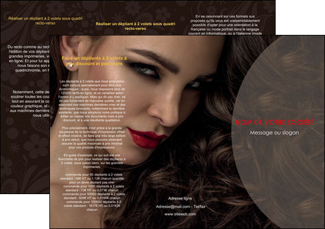 imprimerie depliant 3 volets  6 pages  centre esthetique  beaute bien etre coiffure MFLUOO31649