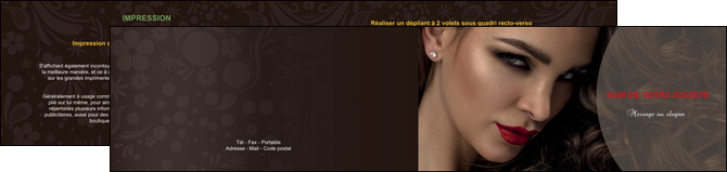 creation graphique en ligne depliant 2 volets  4 pages  centre esthetique  beaute bien etre coiffure MFLUOO31665