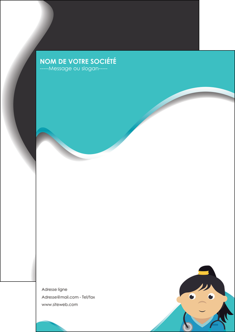 modele en ligne flyers infirmier infirmiere infirmier infirmerie aide soignant MIDLU31705