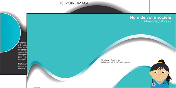 faire depliant 2 volets  4 pages  infirmier infirmiere infirmier infirmerie aide soignant MIDLU31709