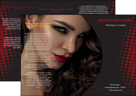 imprimer depliant 3 volets  6 pages  centre esthetique  coiffeur a domicile salon de coiffure salon de beaute MFLUOO31753