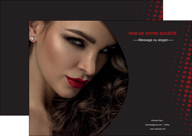 personnaliser modele de affiche centre esthetique  coiffeur a domicile salon de coiffure salon de beaute MFLUOO31755